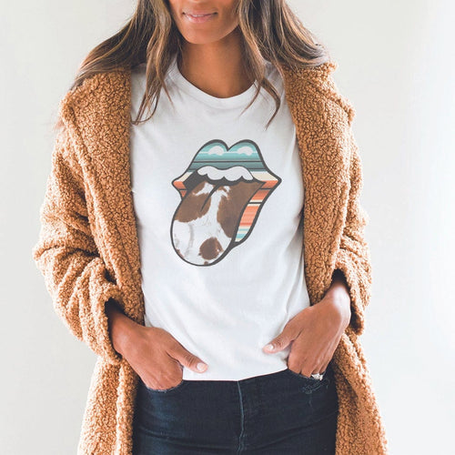Cowprint Tongue T-Shirt